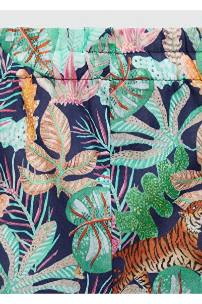 MANGO Baby Tropikal desenli şort