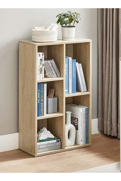 Modern home رف متعدد الوظائف لغرفة الأطفال والمكتب - منظم للألعاب والكتب واللوازم، بيج