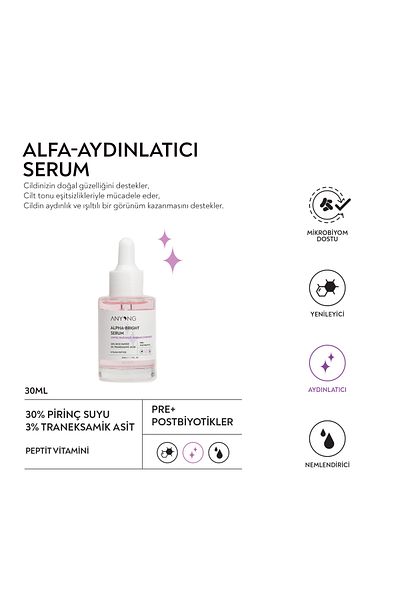 Anyong Alfa Arbutin BrightEning SErum - 30 ml, RicE WatEr & TranExamic Acid, Anti-blEmish and TonE EqualizEr