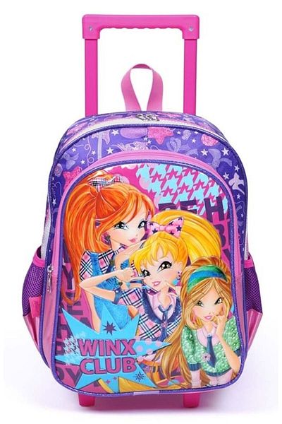 Yaygan Çanta Winx Club PinK Squeegee Wheeled School Bag - Girl