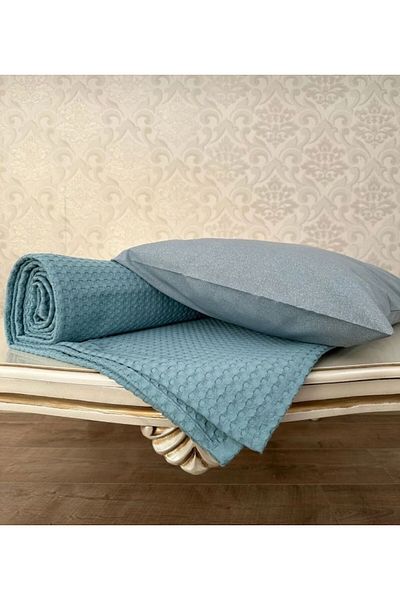 Tago Home Set premium 100% bumbac pentru o singură piqué - husă de vară și față de pernă (160x240cm)