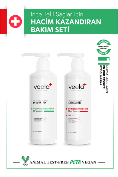 VEELA İnce Telli Saçlar İçin Hacim Kazandıran Bakım Seti