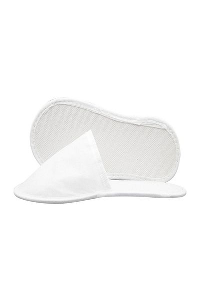 YAMAÇ GLOBAL 50 Pieces Disposable Hotel Slippers Double White Double Packaged