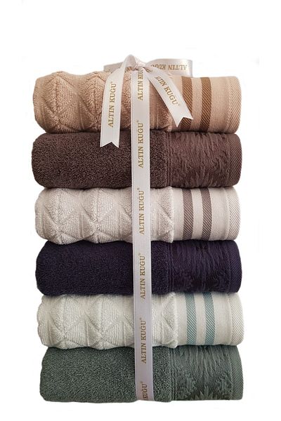 Özdilek Lirio Face Towel 6 Pieces - Özdilek Squares 50x90 Cm