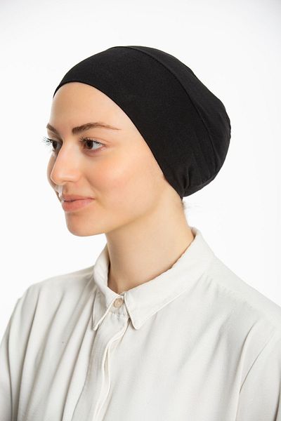 Modamelita Hijab Elastic Non-Slip Seamless Snap-On Marine Cap Practical Bonnet