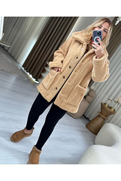 Jutenya WELSOFT SOFT FLEECE CARDIGAN BUTTONED DAILY