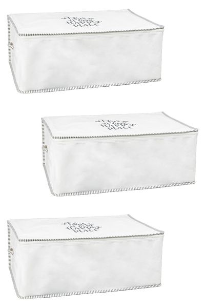 Emofom (3 ΤΕΜ) 52x28x22 cm Θήκη μαξιλαριού με κορδόνια - Κουτί ρούχων πολλαπλών χρήσεων