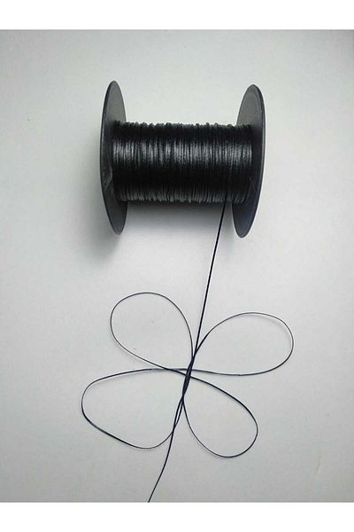 Eskişehir hobi sanat Black Color 0.6 Mm 20 Meter Waxed Tube Carp Leather Sewing String Necklace Jewelry Design Wristband String