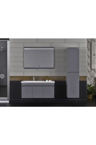 Pierre Cardin Summer 100cm Mat Antrasit Banyo Dolabı