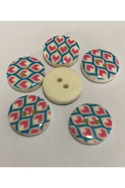 Öztürk Porcelain Covered Baby Button. 1.5cm Pack of 6.
