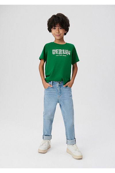 Mavi Berlin Printed Green T-Shirt Regular Fit / Normal Cut 6610133-85916
