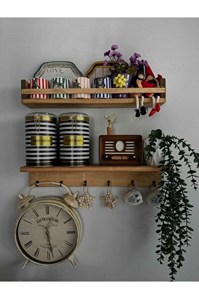 AHSAPİSCİLİK 99 Cm Kahve Köşesi Raf, Askılık , Kahve Köşesi Rafı