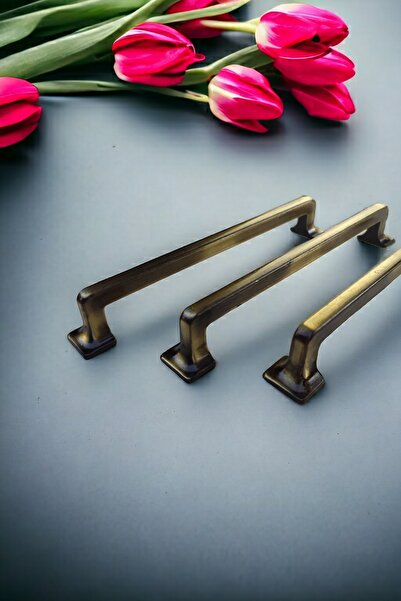 Dizaynhouse 160 mm Eskitme Kulp Antik Sarı Renk Canik Model Kulp, Dolap ve Çe...