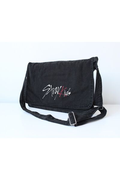 DEFLİNMODA Сумка-поштова сумка Straykids з принтом, унісекс, вінтажна, джинсова