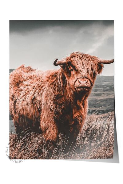 Postifull Poster rustic fără rame, pictură nordică maro, NR:101 Fotografie cu...