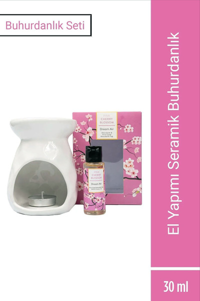 Rebul Dream Air Japon Kiraz Çiçeği Buhurdanlık ve Doğal Uçucu Yağ 30 ml. Pink Cherry Sakura