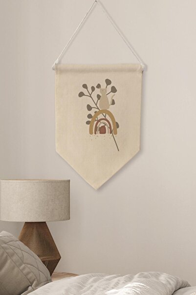 Postifull Κάλυμμα τοίχου Boho Canvas Pennant - με κρεμάστρα, NO:478