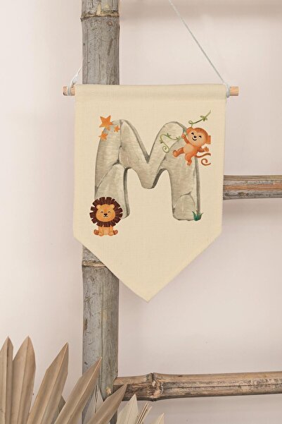Postifull Çocuk Odası Dekor, Duvar Süsü, Ahşap Bebek Odası Dekor, Canvas Flam...