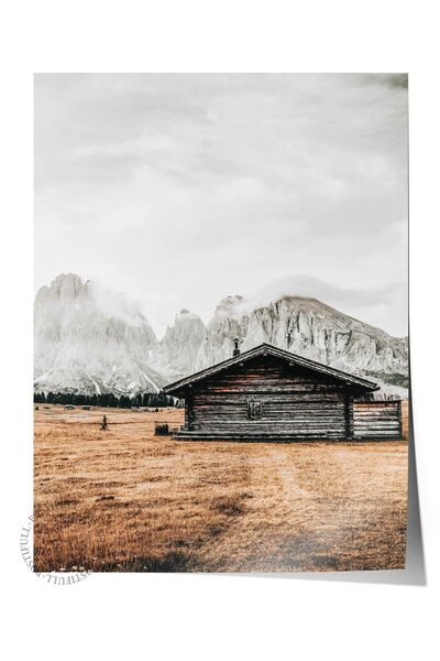Postifull Rustični poster bez okvira, nordijska smeđa slika, NO:126 Fotografi...