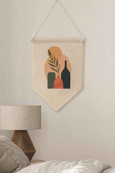 Postifull Pinterest Boho Canvas Pennant Διακόσμηση τοίχου - Κρεμαστό δωμάτιο NO:473