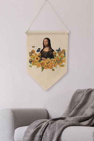 Postifull Σειρά τέχνης Van Gogh και Mona Lisa - Κάλυμμα τοίχου με καμβά NO:454