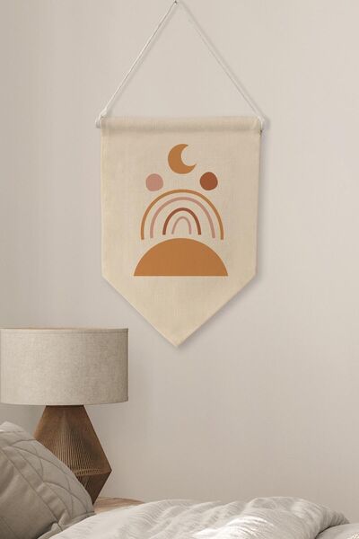 Postifull Boho Canvas Pennant Duar Cover - με κρεμάστρα, διακόσμηση δωματίου ...