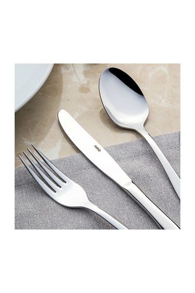 Nehir Sahra 12 Plain Dinner Spoons