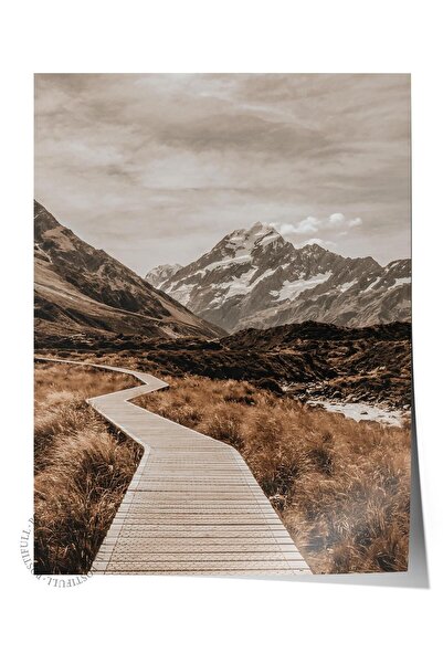 Postifull Rustic Çerçevesiz Poster, İskandinav Kahverengi Tablo, NO:21 Tahta ...