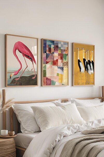 Postifull Set de picturi vintage, 3 bucăți cadru din lemn și poster - dormito...