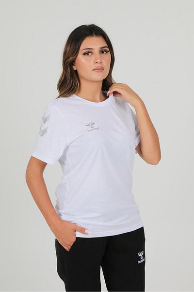 hummel White Crew Neck Cotton Armin T-shirt