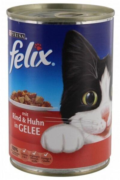 FELIX Felix Sığır Etli Konserve Kedi Mamasi 400 Gr X 10 Adet