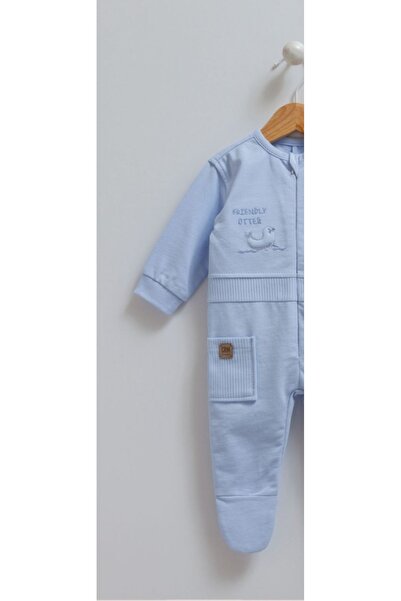 Caramell Comfortable and Flexible Patterned Baby Onesie - 100% Cotton, with Booties (1-3 and 3-6 Months), 6-9 and 9-12 Months Without Booties