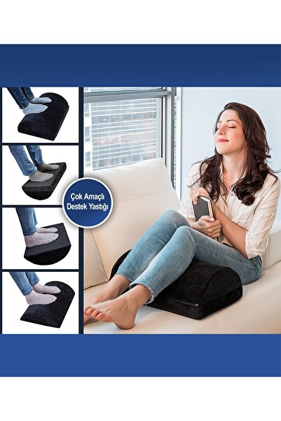 VİSCOTEX Visco Ayak Dayama Minderi, Masaj Noktalı Ergonomik Ayarlanabilir Ayak Desteği, 42x28,5x17cm