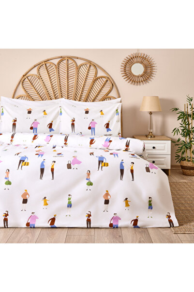 Evidea Soft Belum Çift Kişilik Nevresim Takımı - Renkli
