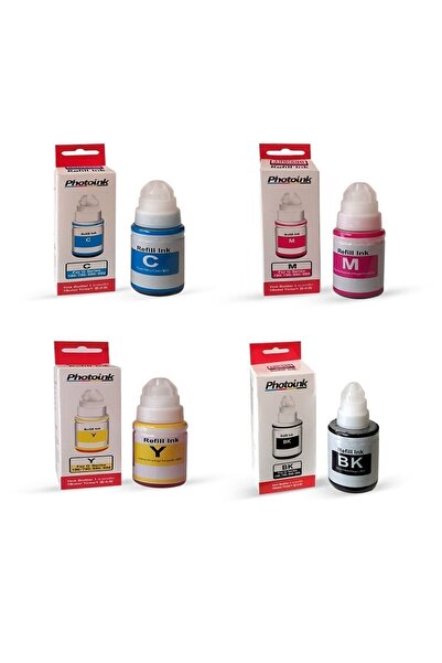 PHOTOINK Canon G3410 için 4 Renk 1 Takım Photoink Mürekkep