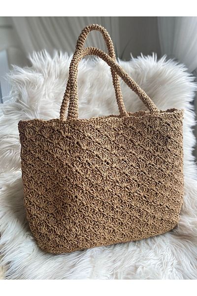 chappies collection Straw Bag with Internal Lining
