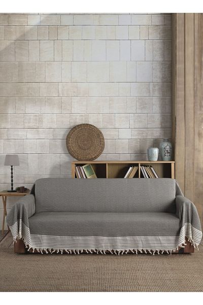 Lux Touch Органичен плат Булдан, покриващ разтегателен диван, Mink Arms King Size, 180 x 300 см