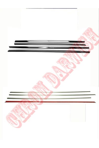 darwish Fiat Tipo Tempra Uyumlu Krom Cam Çıtası 4 Parça Paslanmaz Çelik