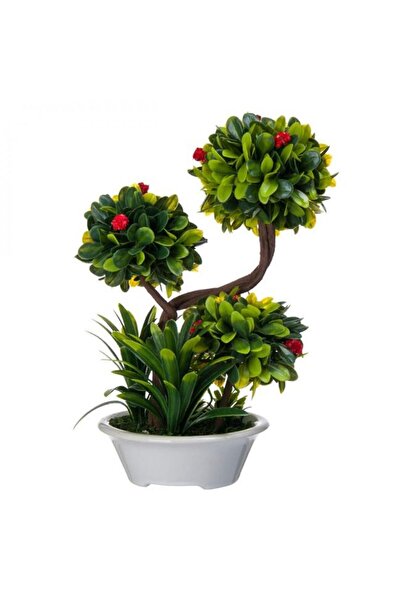 PERRA Dekoratif Kokina Saksısı ve Kokina Çiçekleri Yılbaşı Özel