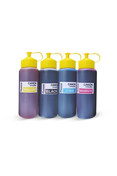 PHOTOINK Canon G3410 için 4 Renk 500ML Photoink Mürekkep
