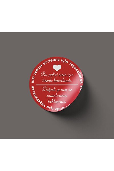 etikettcim Sticker Kuşe Yuvarlak Bu Paket Sizin Için Özenle Hazırlandı