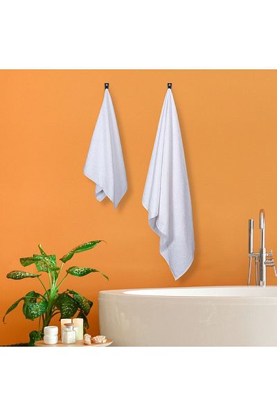 HOME MOD STORE 100% Cotton 2 Piece Set Hotel Spa Bath And Hand/Face And Hair Towel Ultra Soft Dowry Holder
