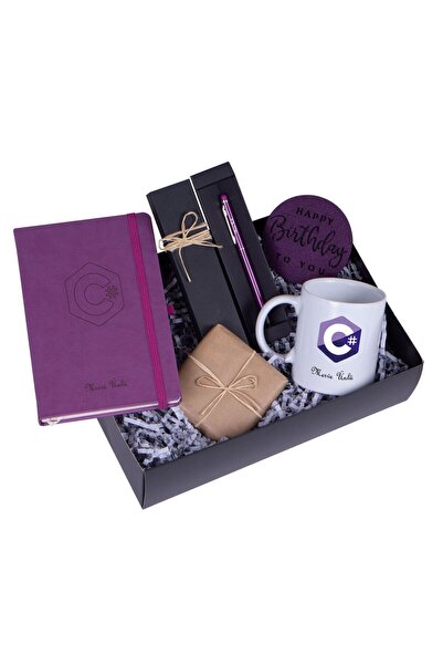 Kitaplı Hediye Yazılımcıya C# Tasarımlı Doğum Günü Hediye Seti