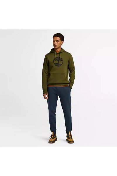 Timberland Ανδρικό φούτερ με πράσινη κουκούλα - φούτερ με λογότυπο Kennebec River Tree Tb0a2bjh3021