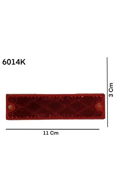 gcstore Red Screw-On & Adhesive Rectangular Reflector Cat Eye Caravan/Van/Trailer
