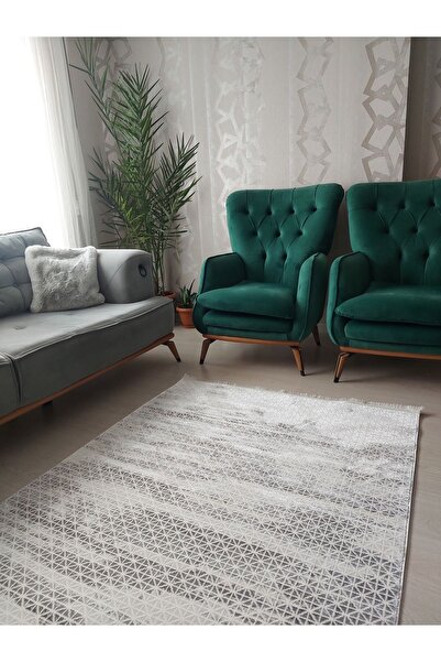 saten halı Yumuşak Dokulu Beyaz Saçaklı Dokuma Taban Kaydırmaz Halı Salon Otu...
