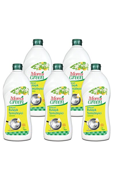 Mom's Green 5'li Set - 750 ml Bitkisel Elde Bulaşık Temizleyici- Limonlu (750 ML X 5 ADET)
