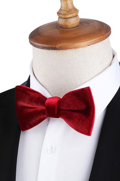 Kravatkolik Red Velvet Bow Tie P1686