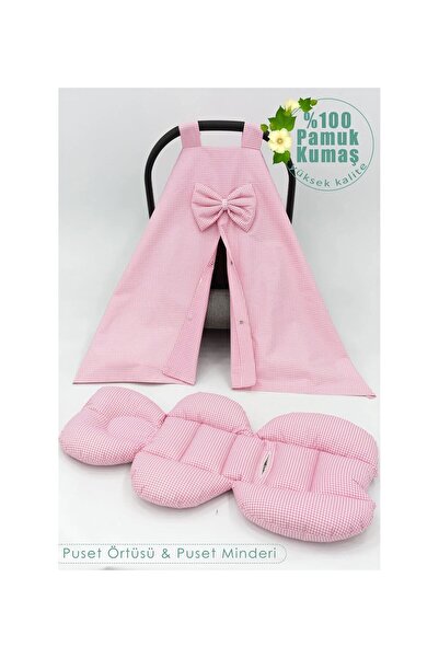 mordesign Baby Stroller Cushion and Cover, Advantageous Set, Baby Car Seat Cover/Cushion, Plaid Series, Pink