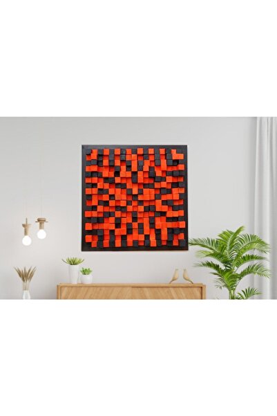 zenedesignstudio Ahşap Akustik Panel Sound Diffuser Wood Wall Art 3 Boyuıtlu Ahşap Tablo Duvar Panosu Büyük Pixel Art